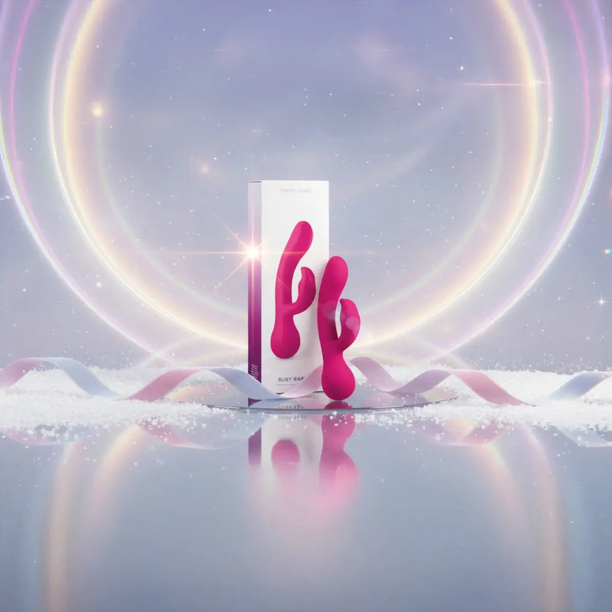 Pink luxury wellness accessory and box by JIMMYJANE on festive pastel background