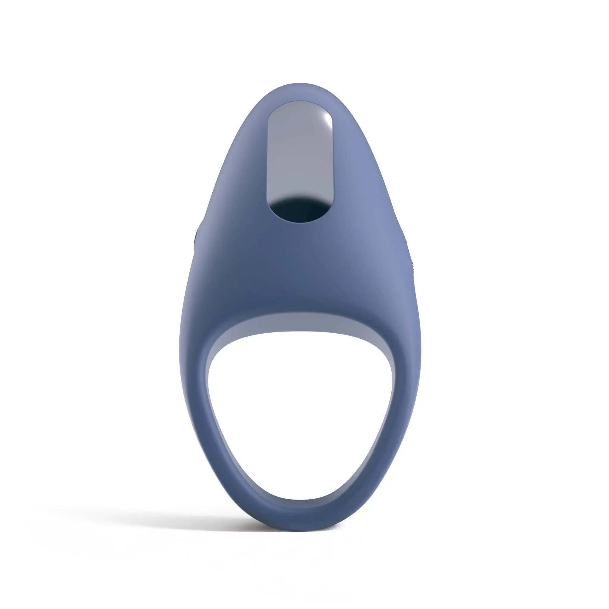 Slate blue silicone vibrating ring from JIMMYJANE luxury adult toy collection, front view