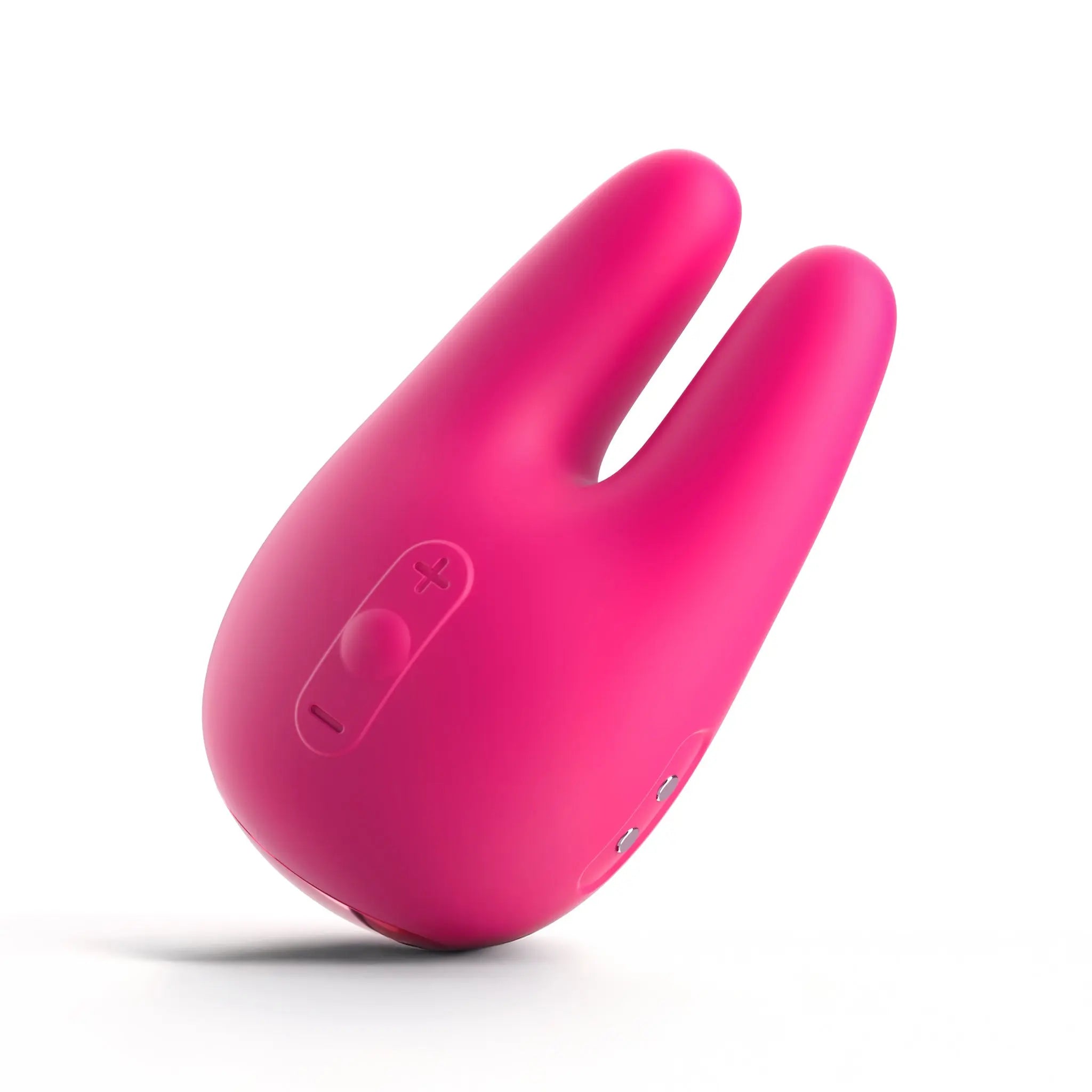 JIMMYJANE pink luxury personal massager with dual prongs and control buttons on white background