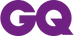 GQ logo in purple on a white background