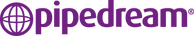 Pipedream logo in purple on a white background