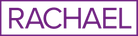 Name 'RACHAEL' in purple text on a white background