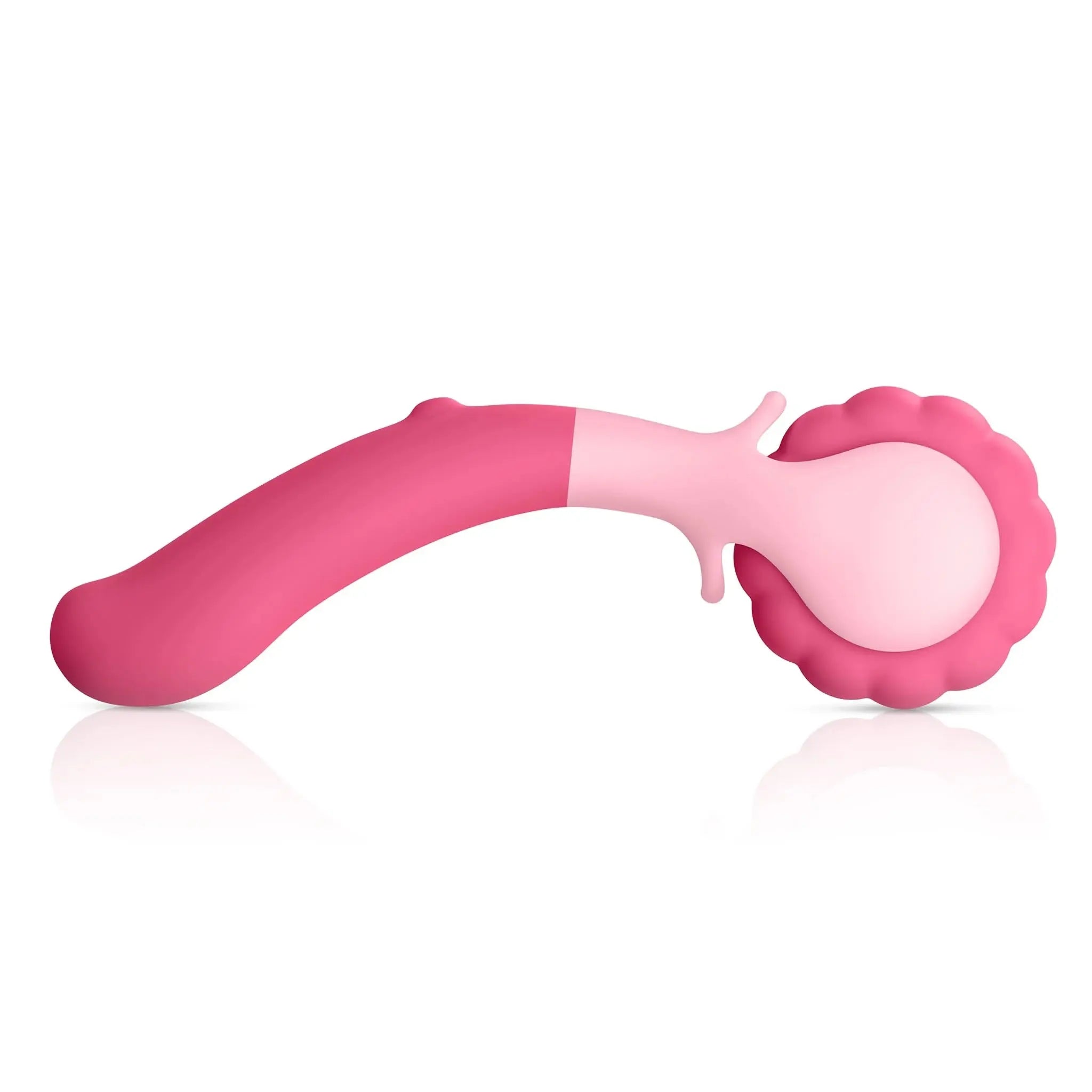 Pink and light pink luxury personal massager with curved design, featured by JIMMYJANE