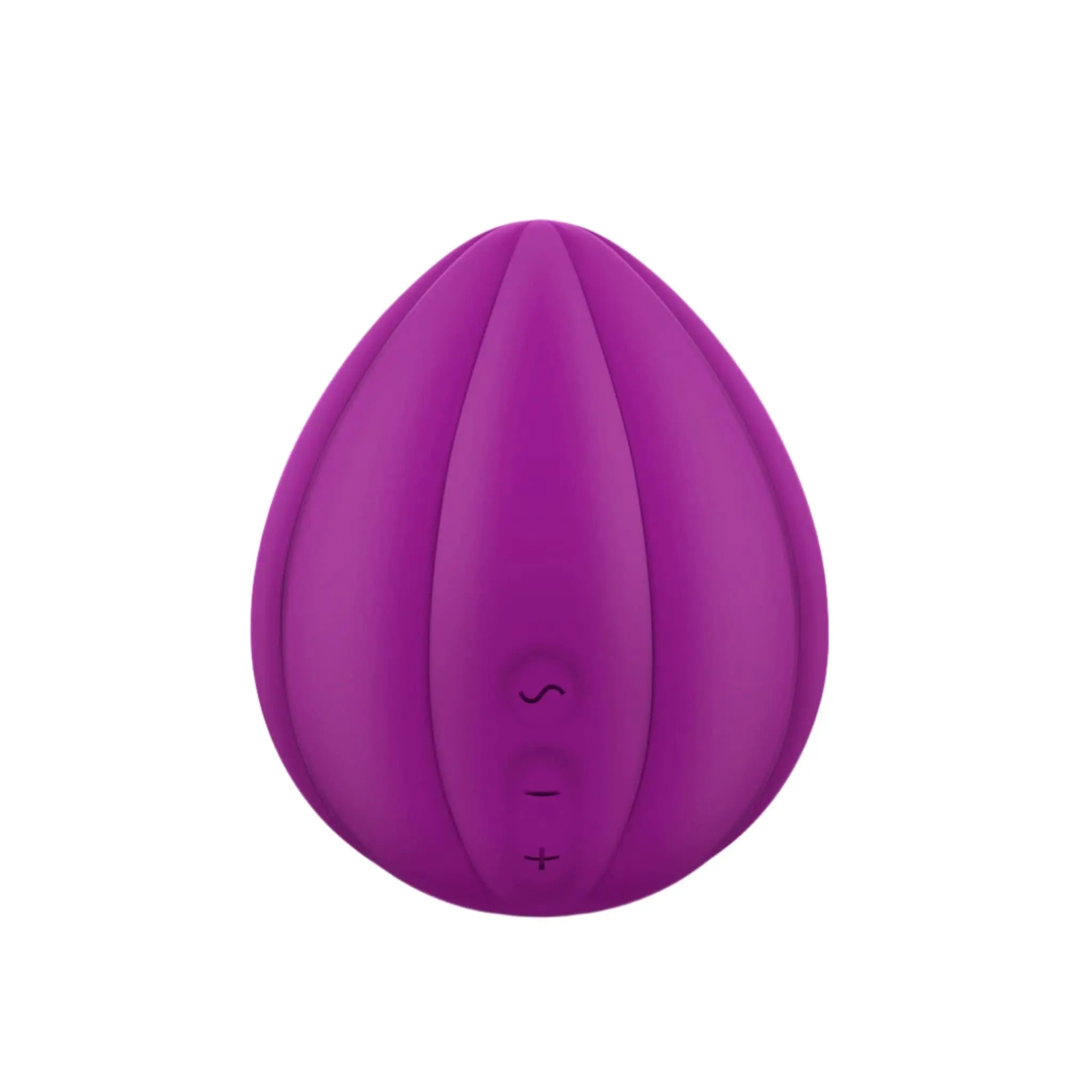 Purple silicone luxury massager with control buttons by JIMMYJANE on white background