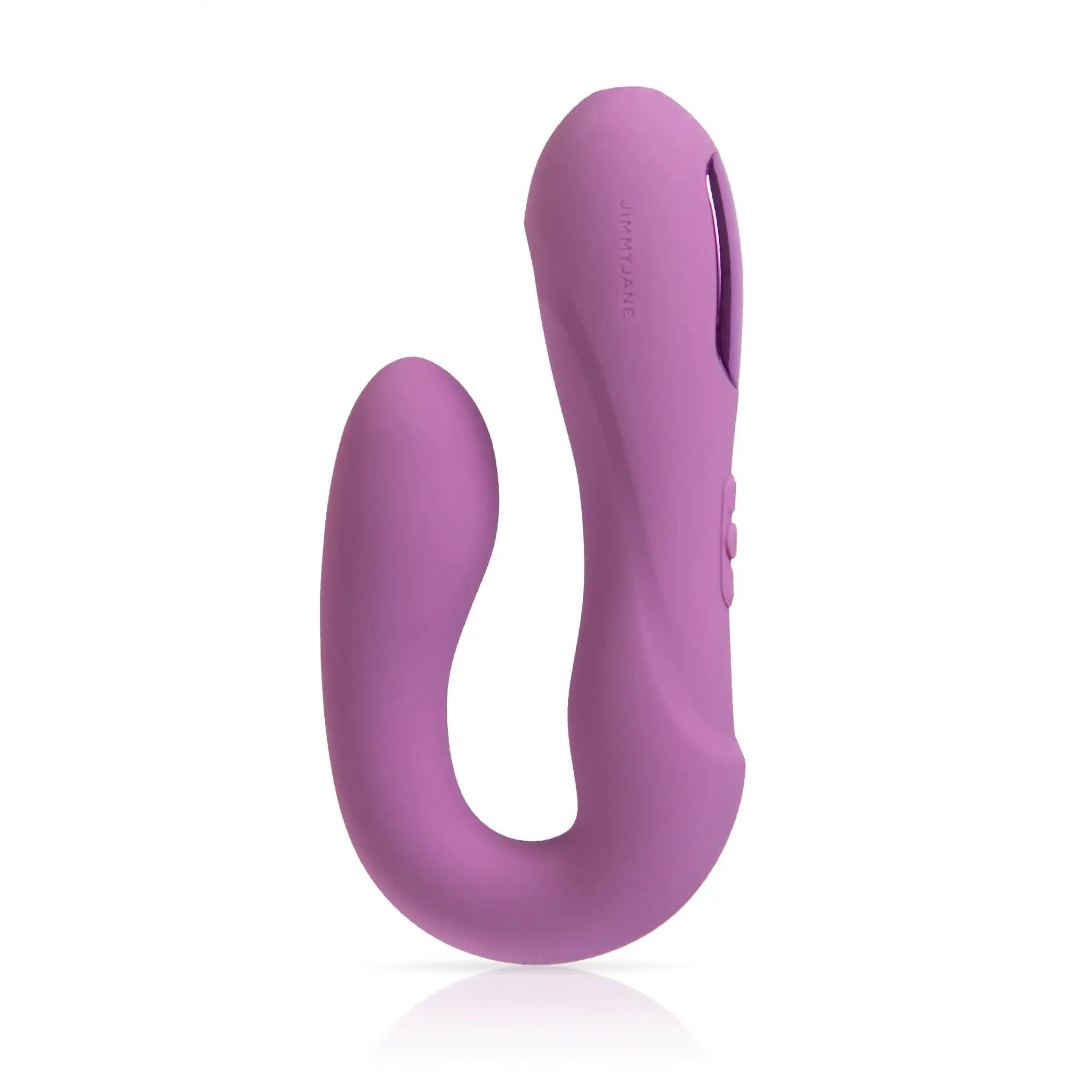 Purple curved luxury personal massager by JIMMYJANE on a white background