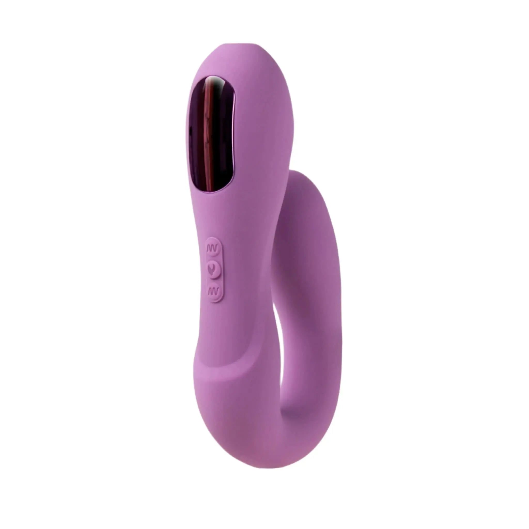 Purple luxury silicone couples toy with control buttons, premium JIMMYJANE® design