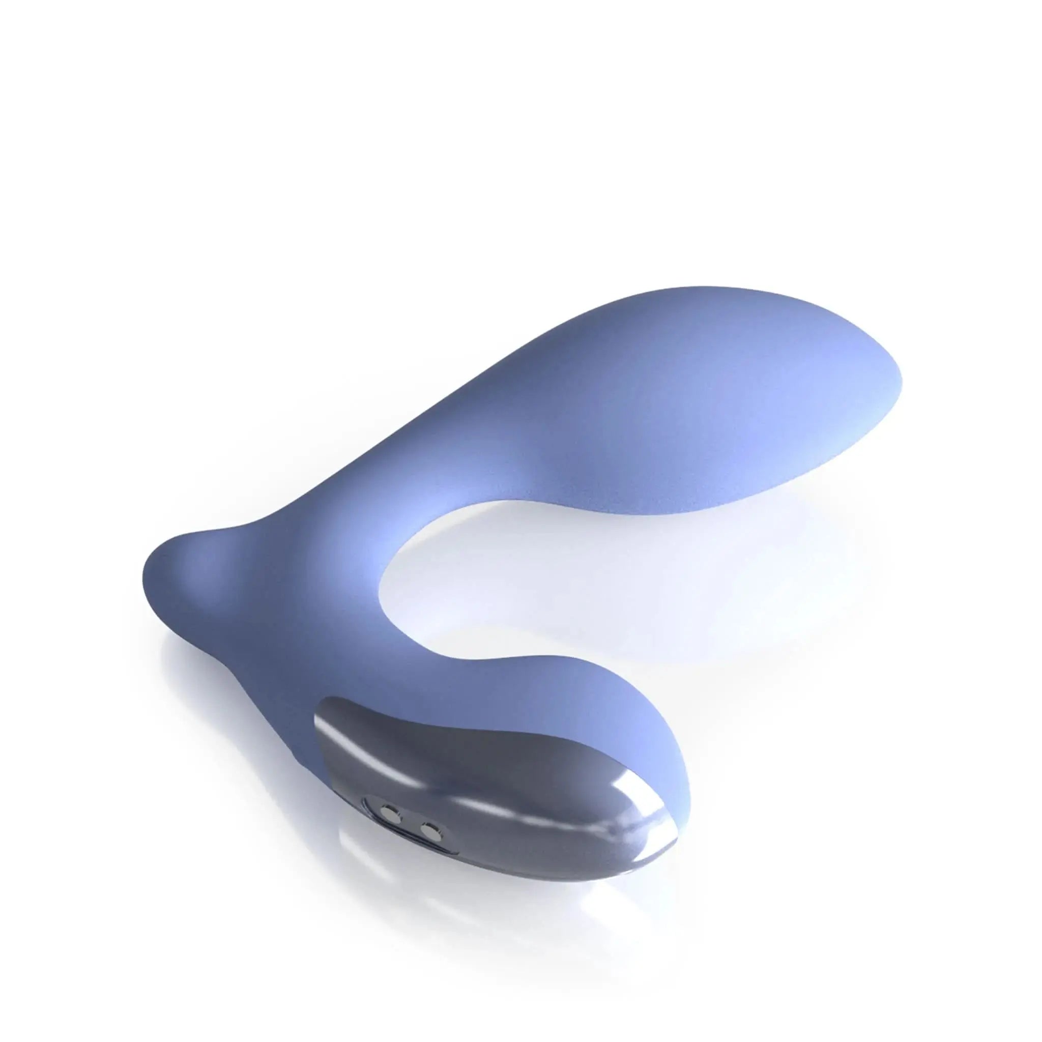Modern blue and silver luxury wellness massager by JIMMYJANE on a white background