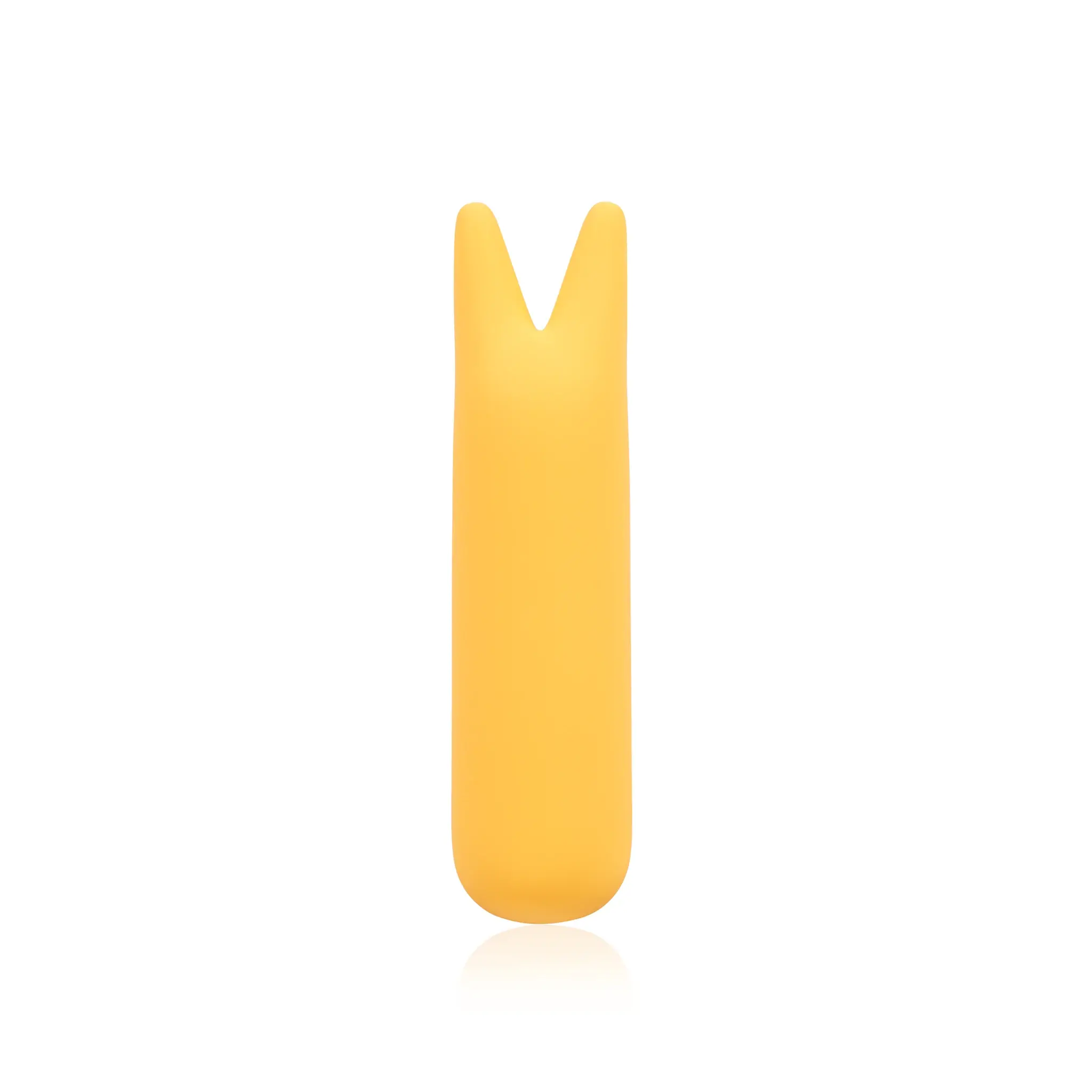 Yellow silicone luxury personal massager by JIMMYJANE, sleek design on white background
