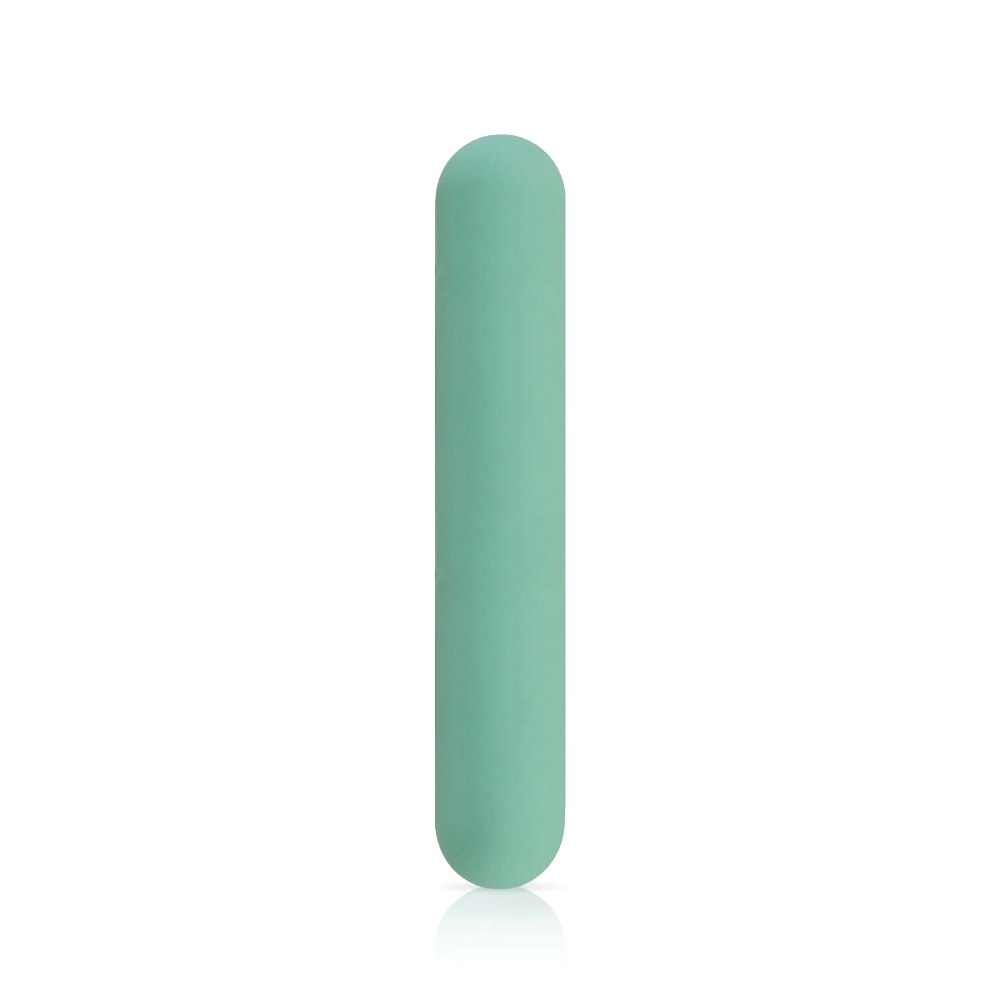 The JIMMYJANE® Chroma™ Sleeve 3 is a green, cylindrical bullet vibrator with rounded ends, shown upright against a white background and featuring a smooth silicone sleeve for comfort.