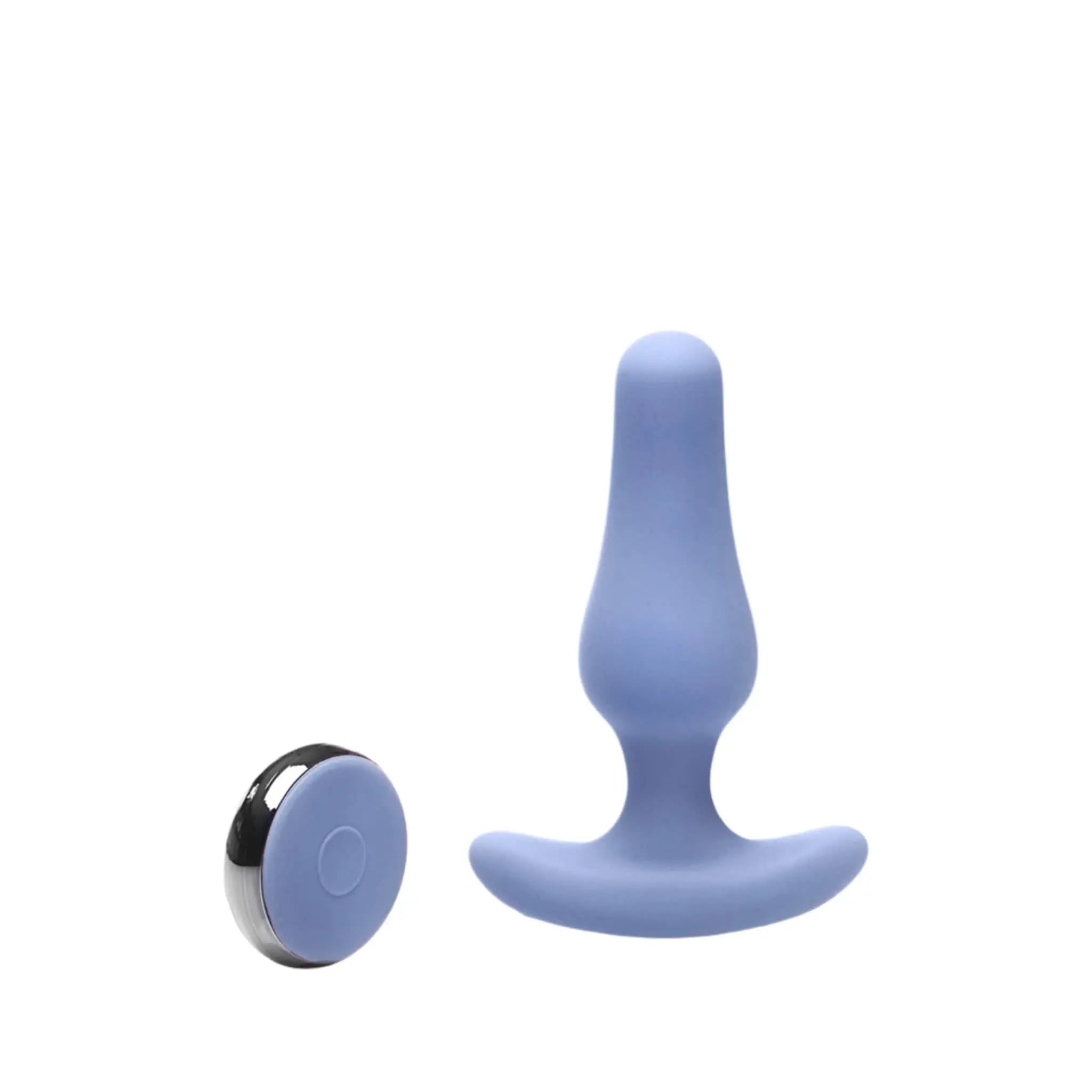 Luxury silicone personal massager kit in blue by JIMMYJANE on white background