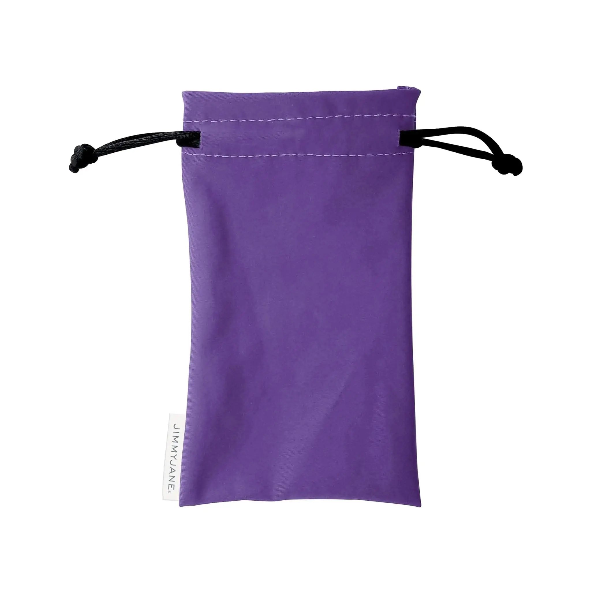 Purple JIMMYJANE luxury storage pouch with drawstring closure, premium accessory bag