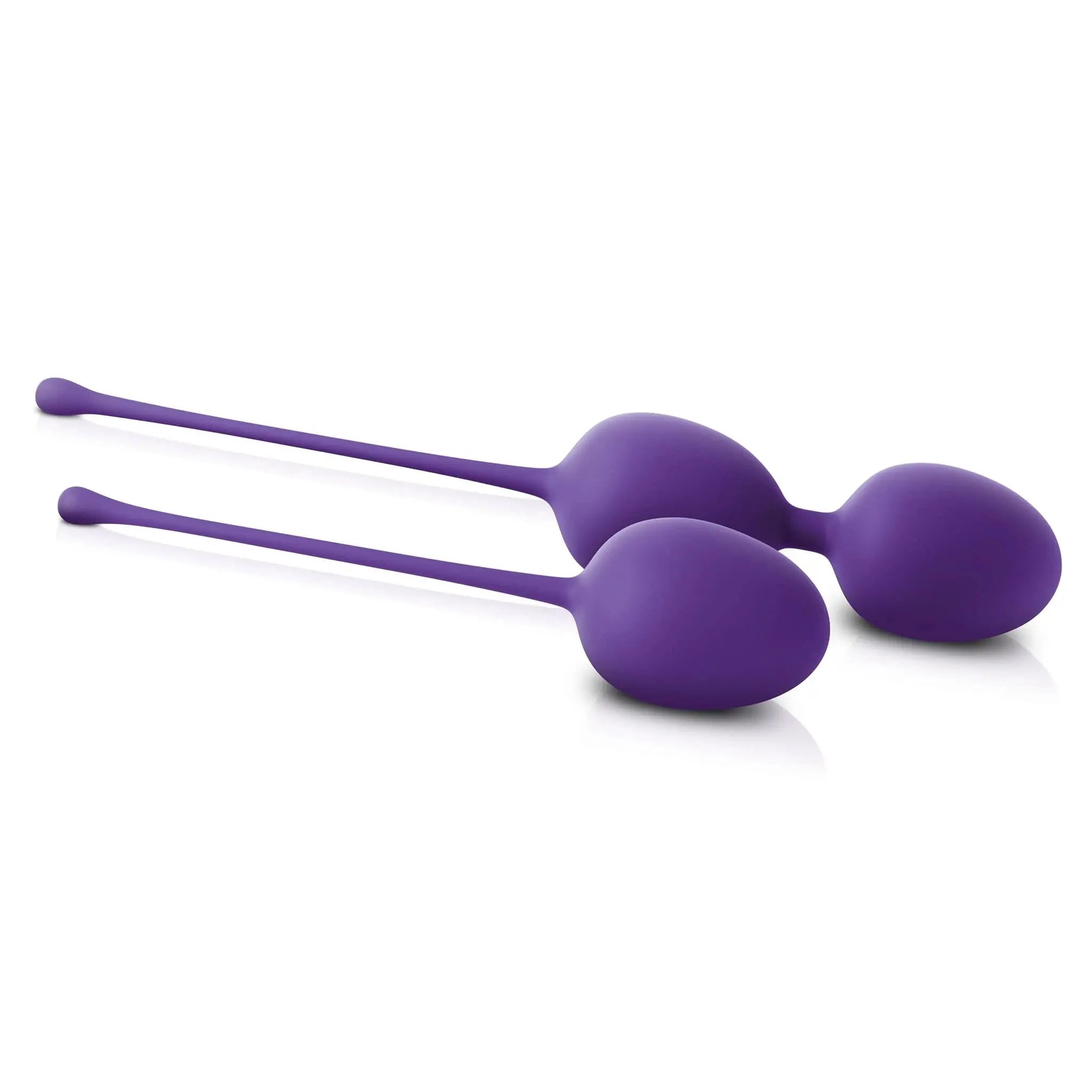 Purple silicone kegel exercise balls set by JIMMYJANE on a white background