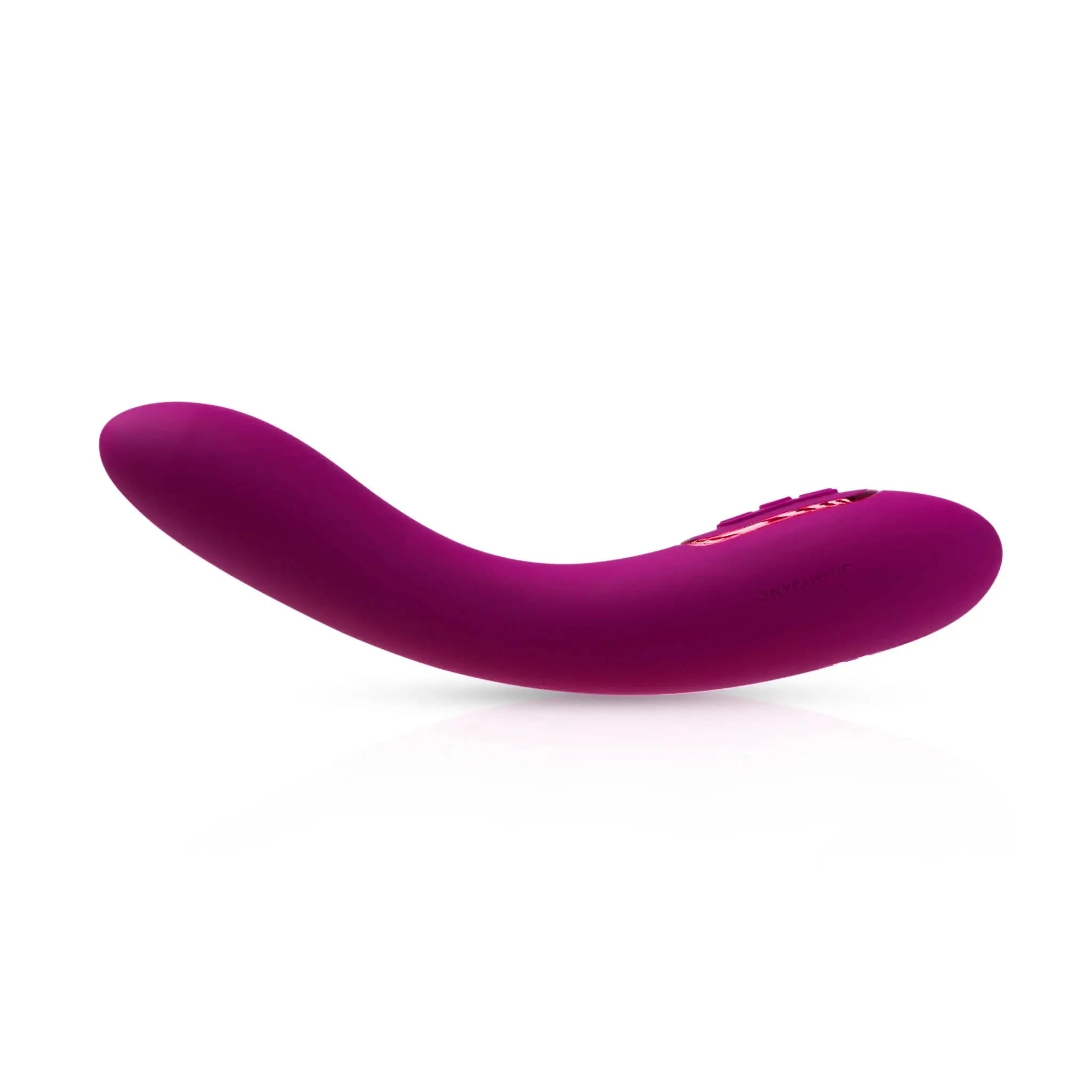 Curved purple luxury adult massager by JIMMYJANE on white background