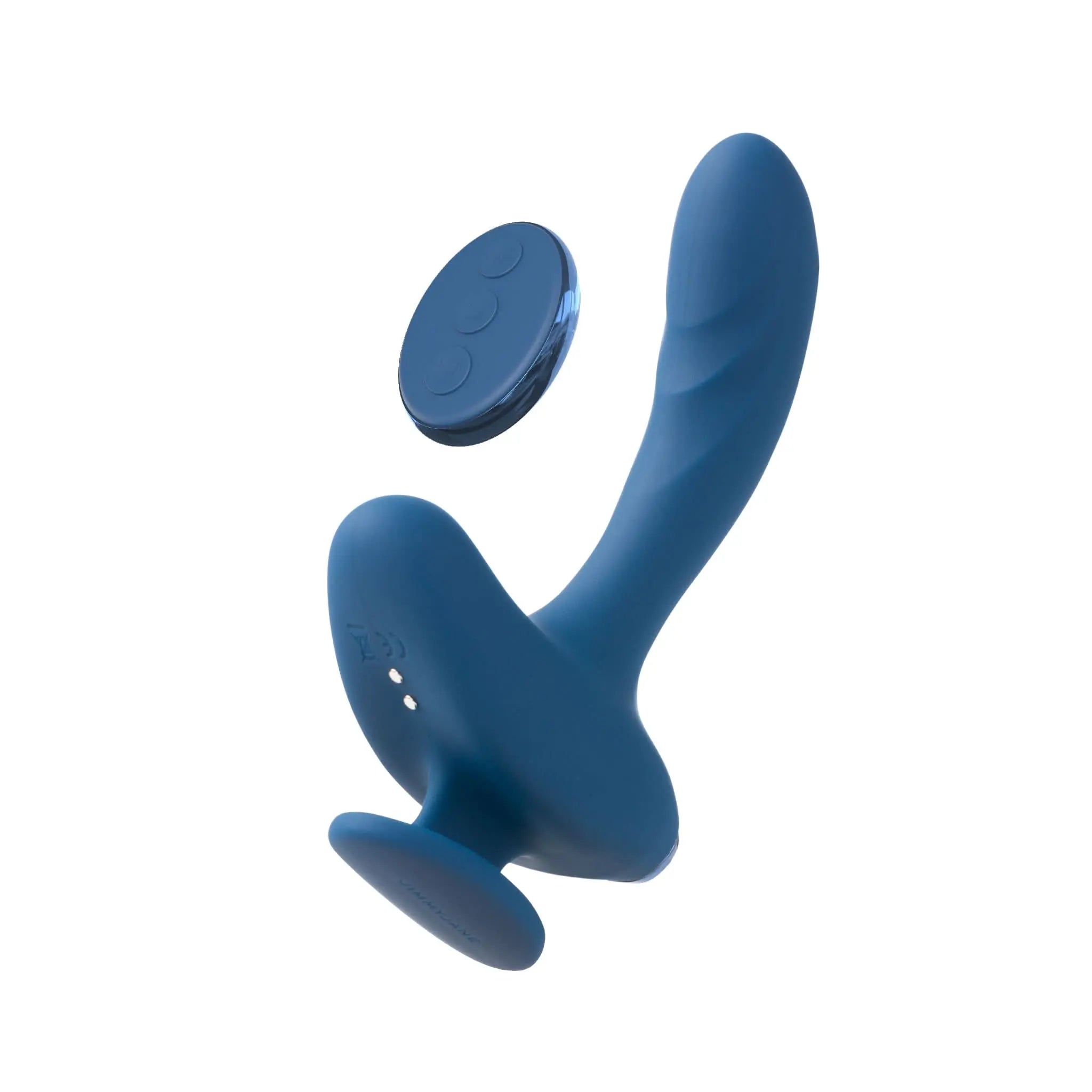 Blue luxury massager with curved design and remote, JIMMYJANE premium wellness product