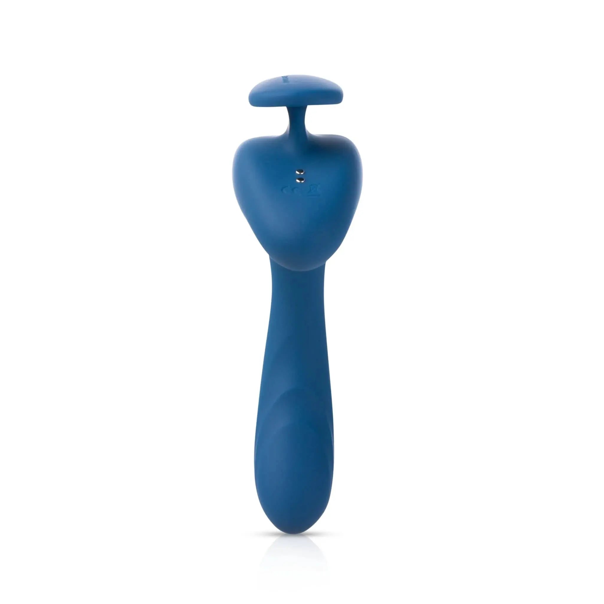 Blue silicone luxury personal massager by JIMMYJANE on white background