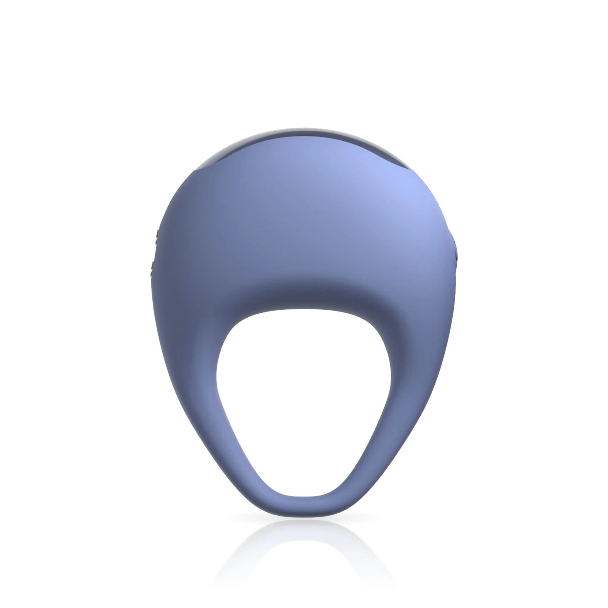 The JIMMYJANE® Kore™ with Remote is a blue silicone vibrating c-ring with a smooth surface, designed for clitoral and shaft stimulation, shown on a white background.