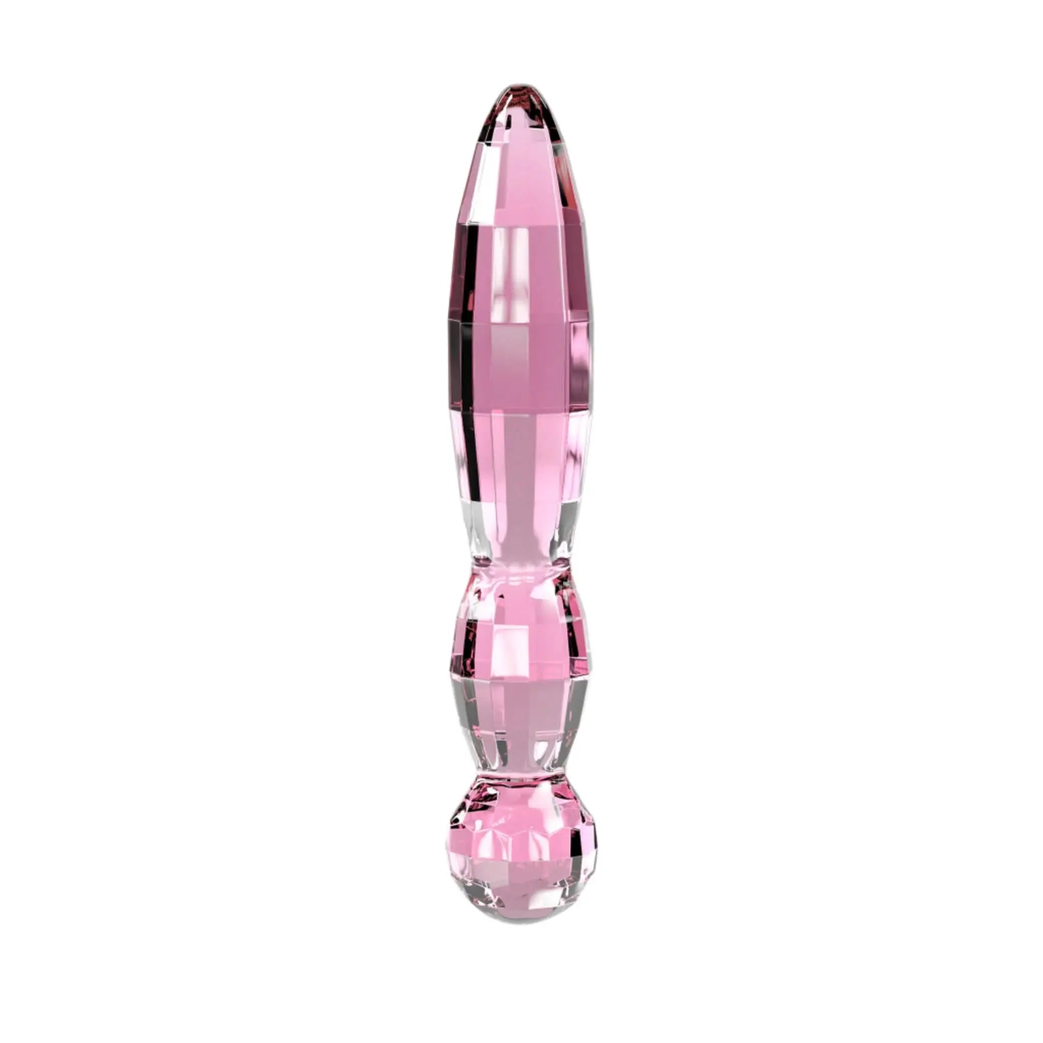 Pink crystal faceted luxury pleasure wand by JIMMYJANE on white background