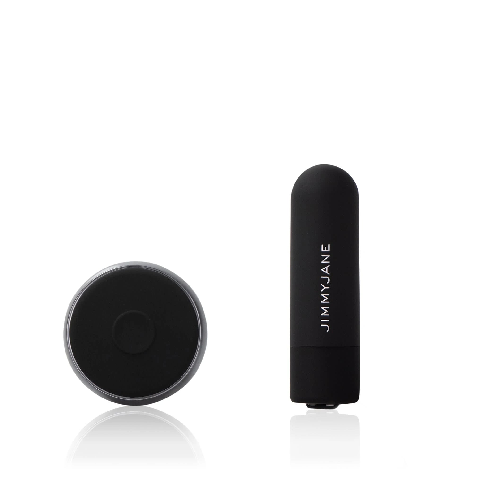 The JIMMYJANE® Starla Black Bullet Vibrator and Calista™ Vibrating Panties Bundle—sleek, discreet, and elegantly designed—rests on a white background, embodying the sophistication of luxury vibrating underwear accessories.