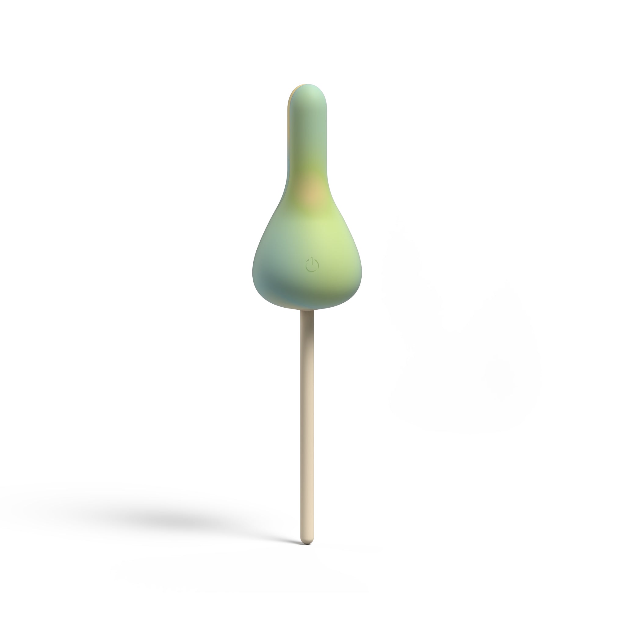 Colorful lollipop with a wooden stick on a white background