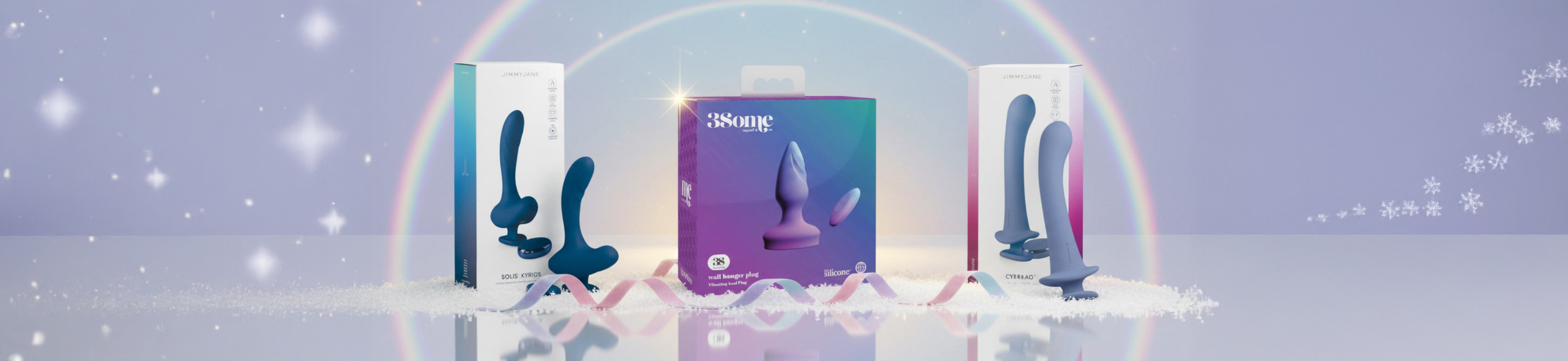 Product packaging with a stylized rabbit design on a gradient background