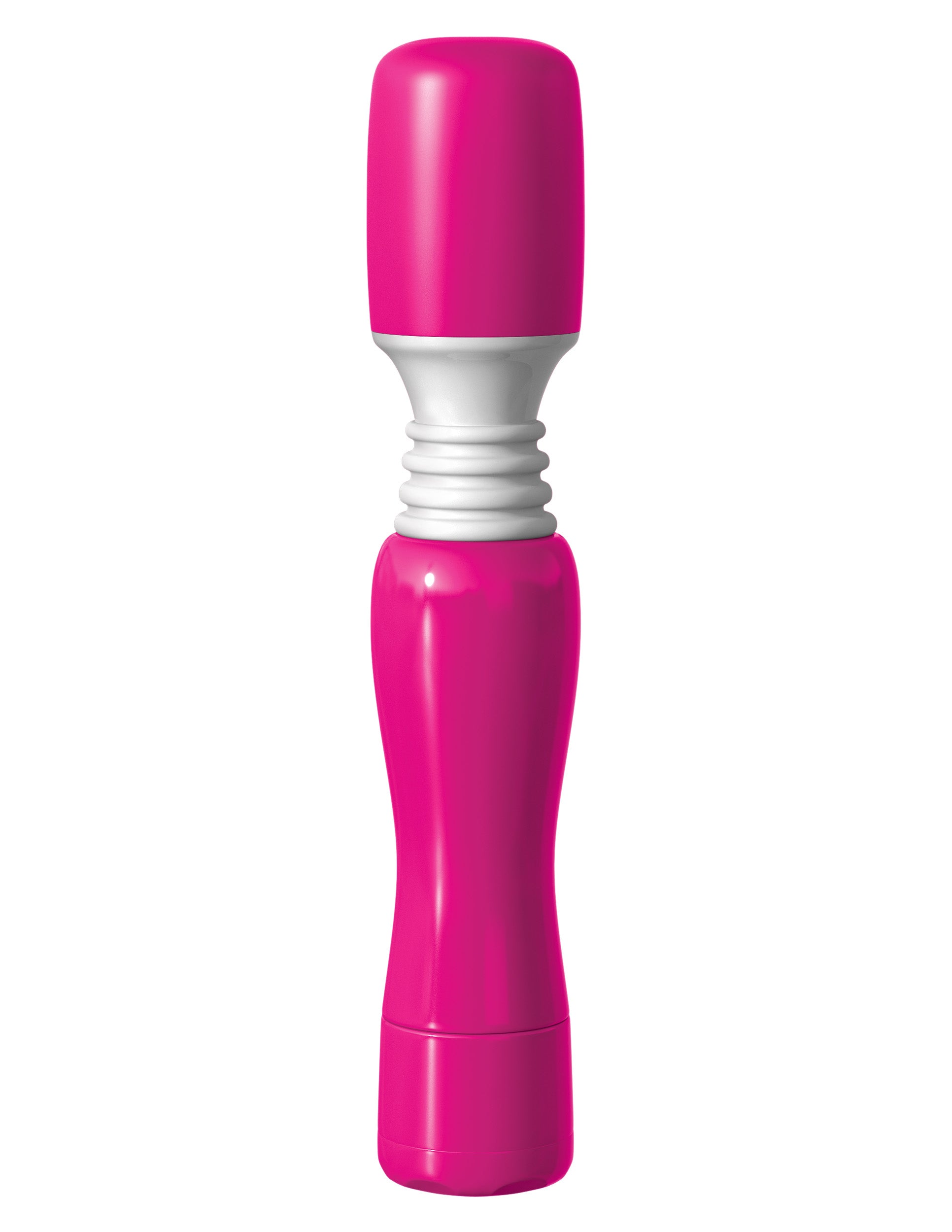 Pink and white pepper grinder on a white background