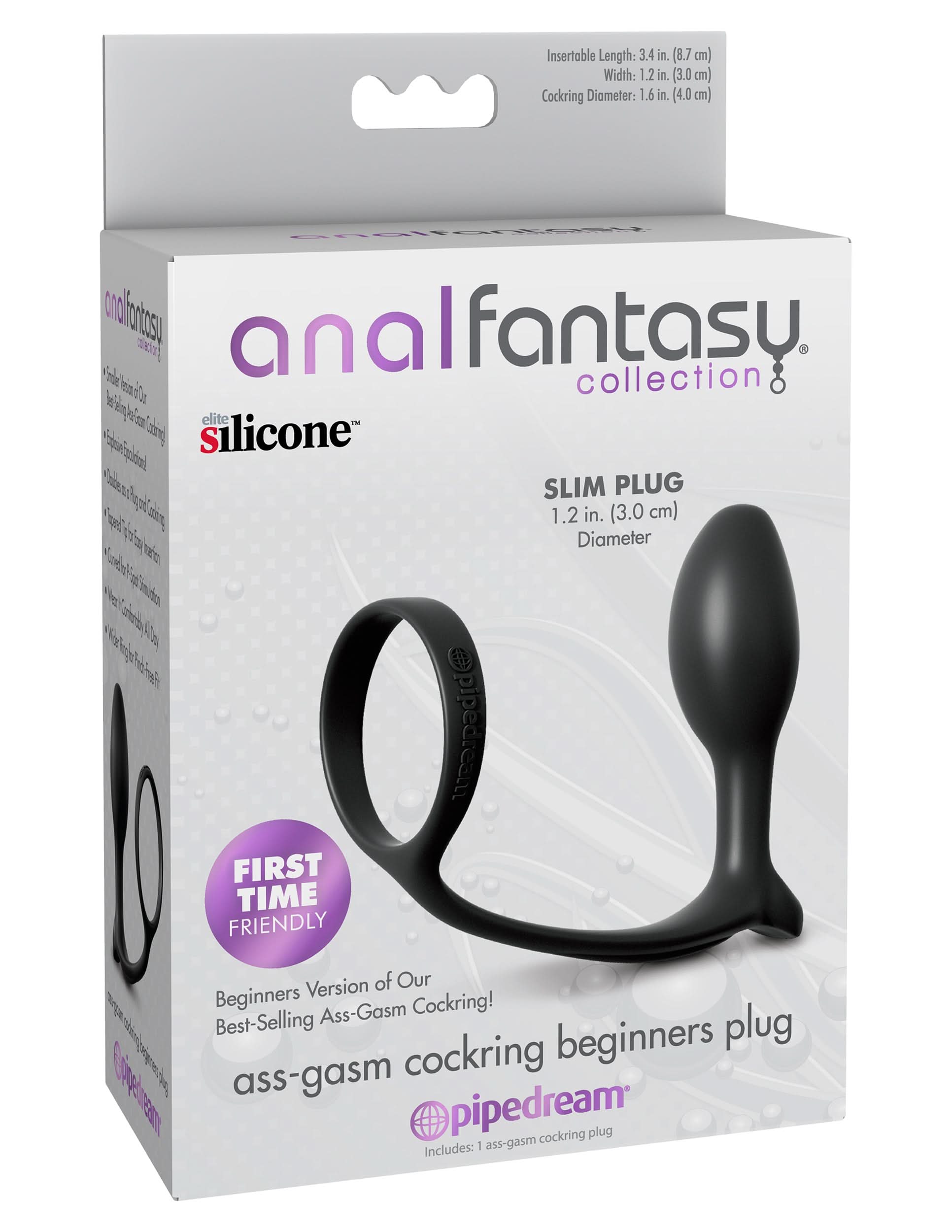 Ass-Gasm® Cock Ring Beginners Plug