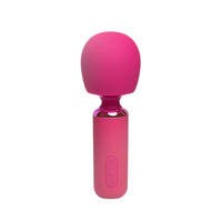 Front facing 7 inch clitoral and full body massage wand pink coral