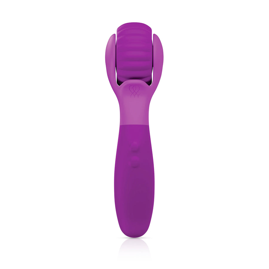 Front facing g-spot, clitoral and full body massage wheel JJ-violet