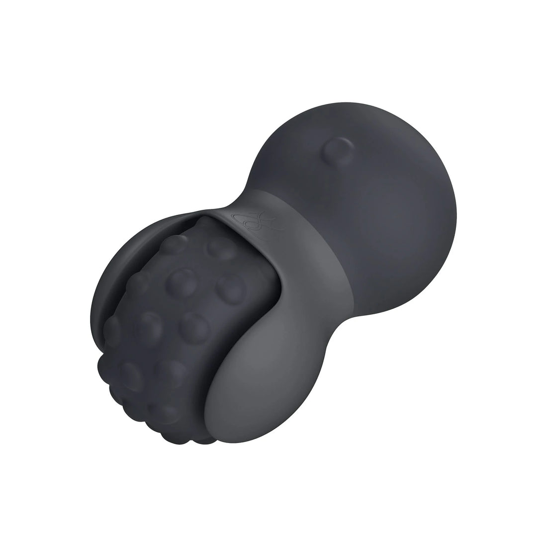 Bottom view angled full-body massage wheel black