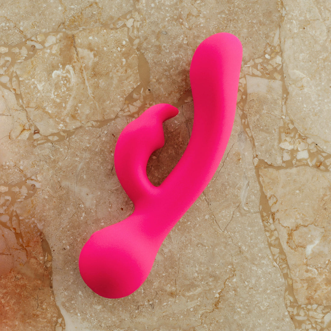 Silicone rabbit vibrator pink Ruby