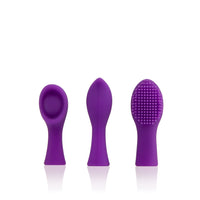 Front-facing sonic clitoral vibrator three pleasure heads JJ-violet
