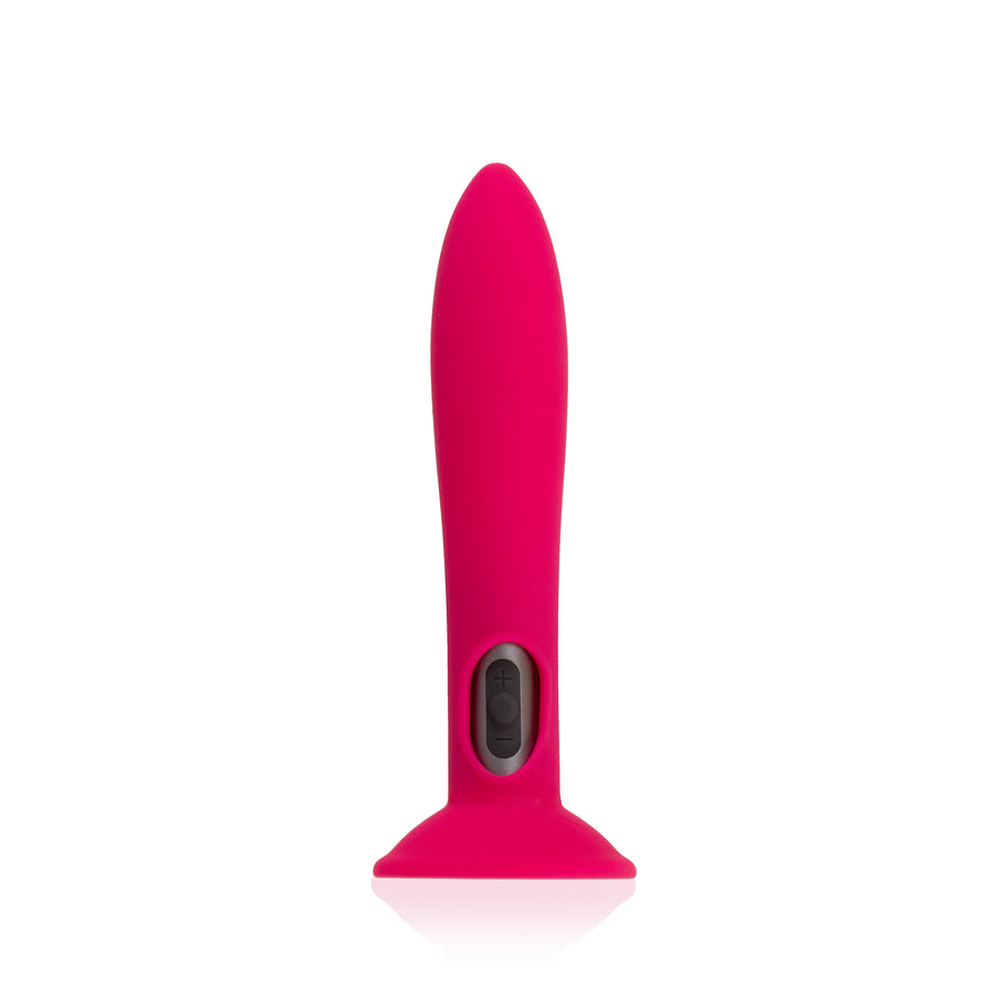 Front facing suction cup vibrator sleeve pink with bullet vibrator