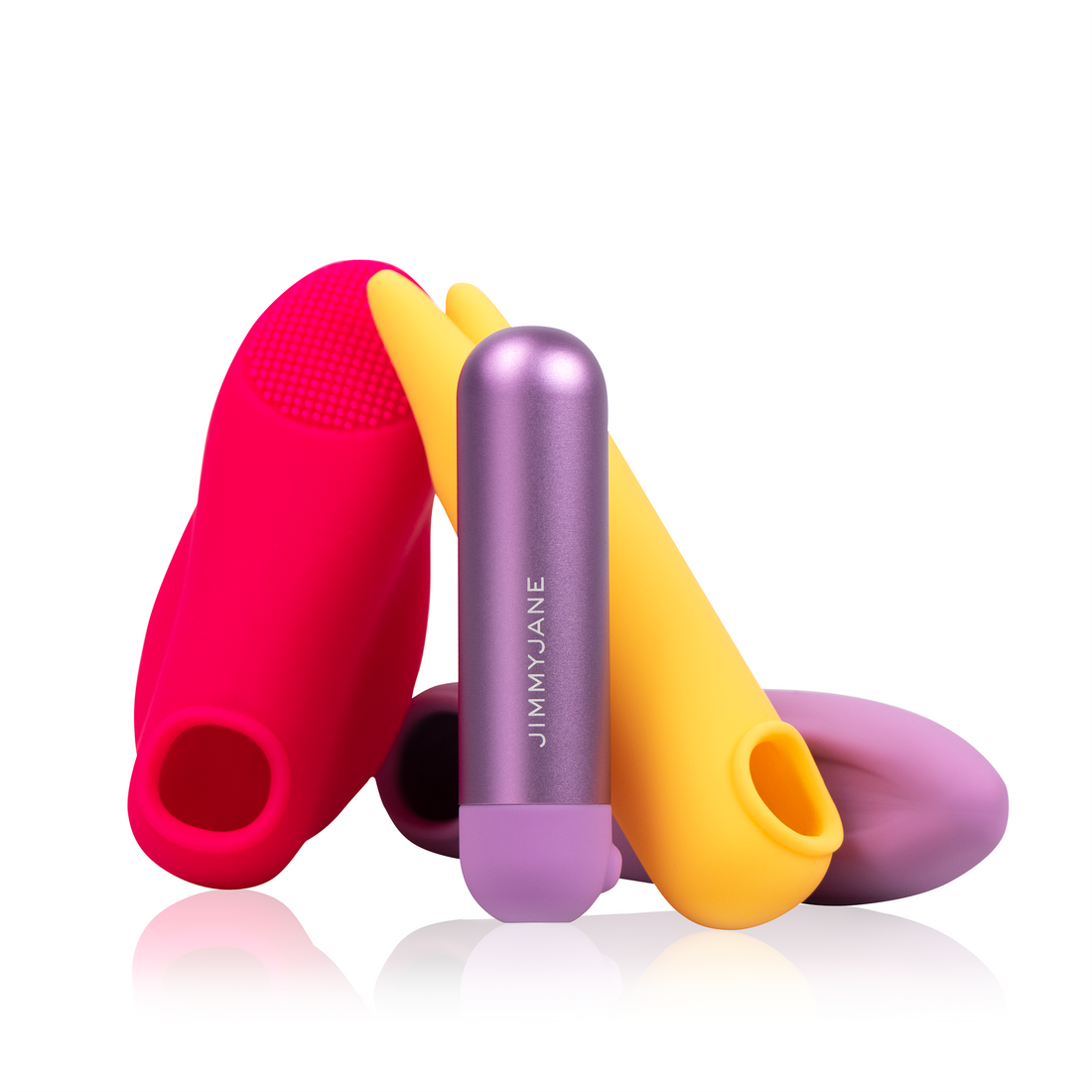 Mini bullet vibrator in the purple color with sleeves