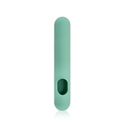 Front facing silicone bullet vibrator sleeve teal