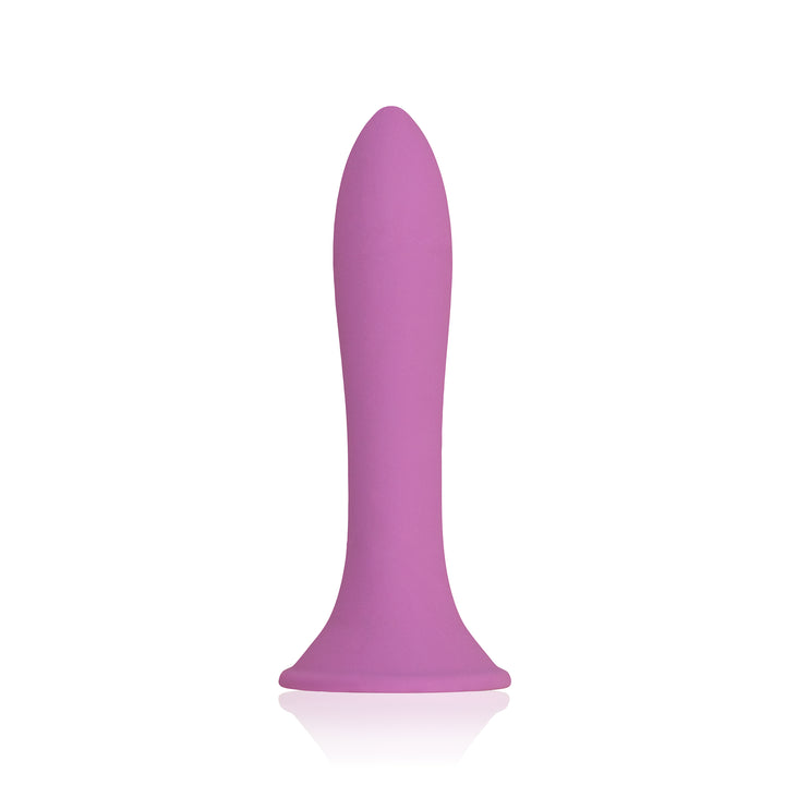 Front facing purple suction cup dildo 