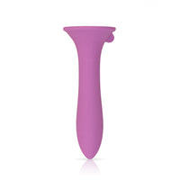 Front-facing base up suction cup silicone dildo purple