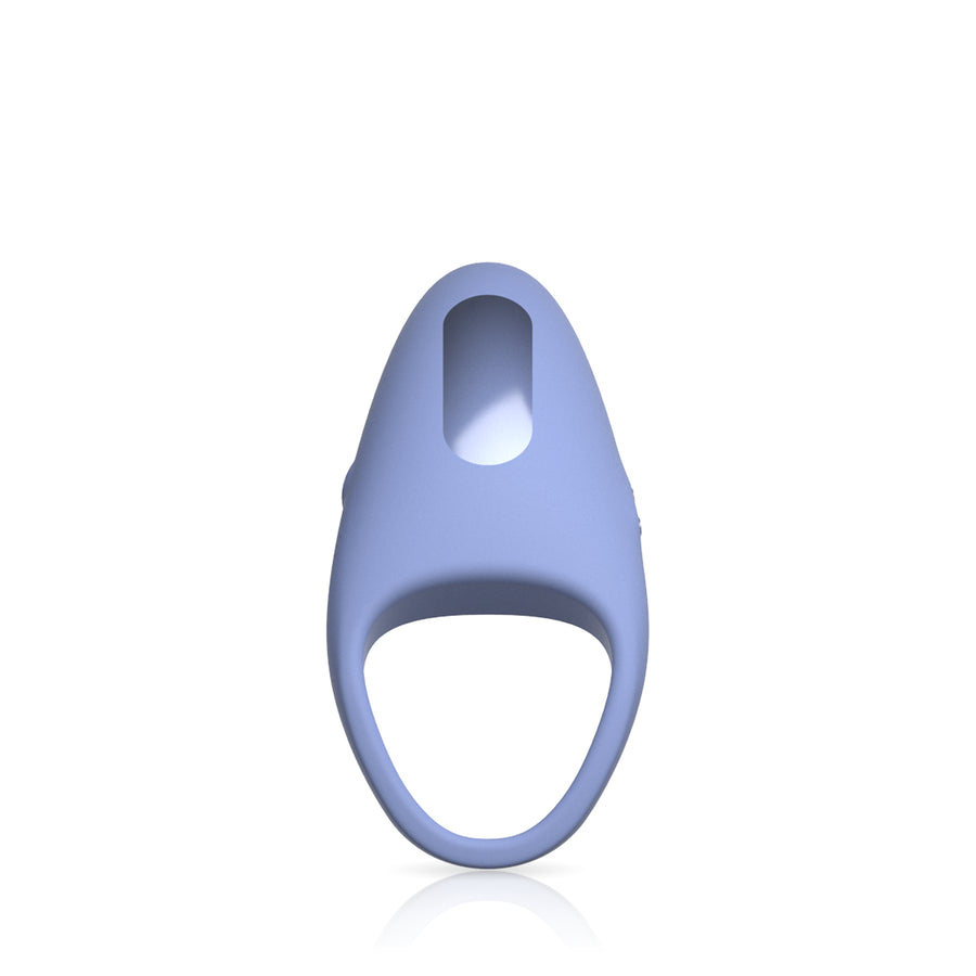 Back-facing silicone cock ring midnight blue