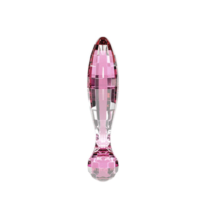 Front-facing 6 inch glass dildo pink