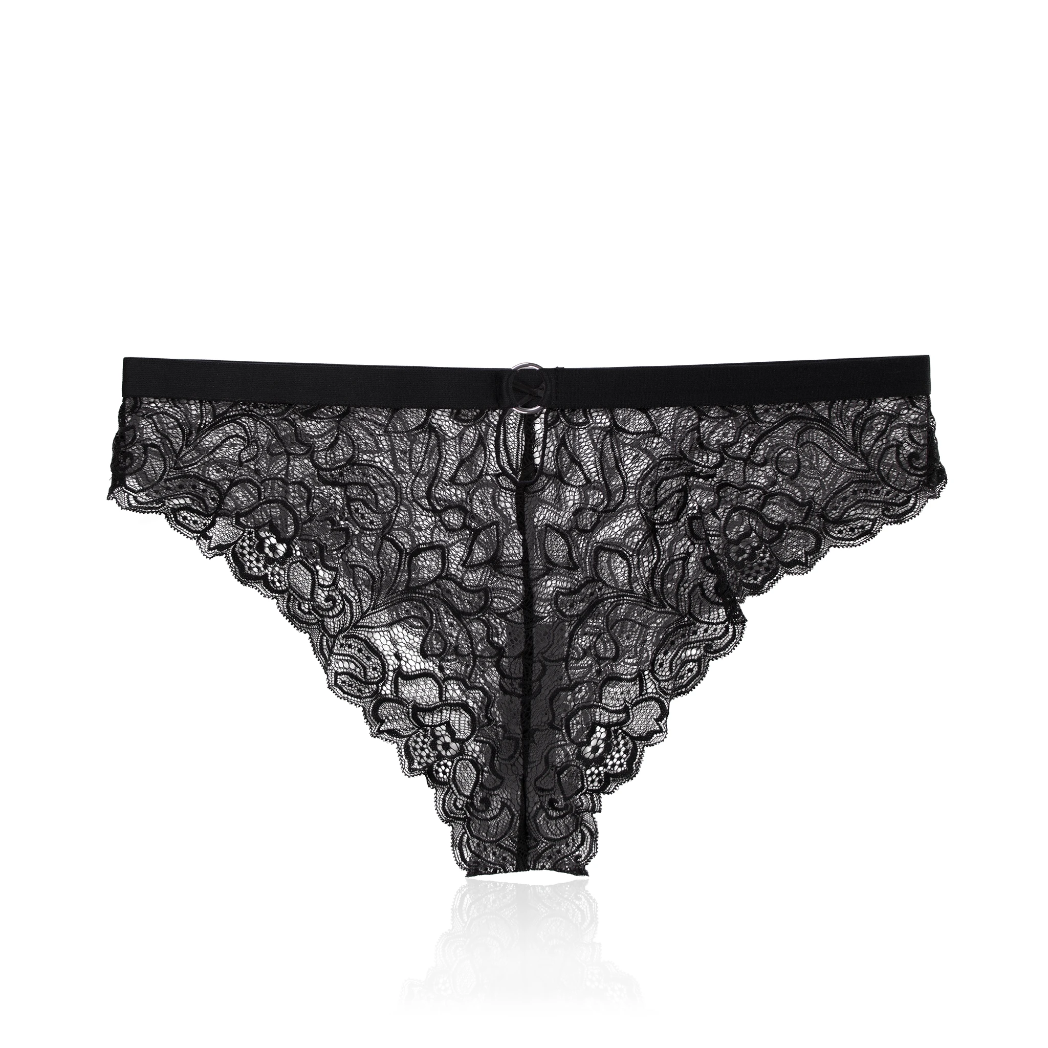 Starla + Tyro™ vibrating underwear with bullet vibrator, black color and the front image of the product