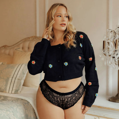 Young white woman wearing the vibrator underwear #large/xl/1x