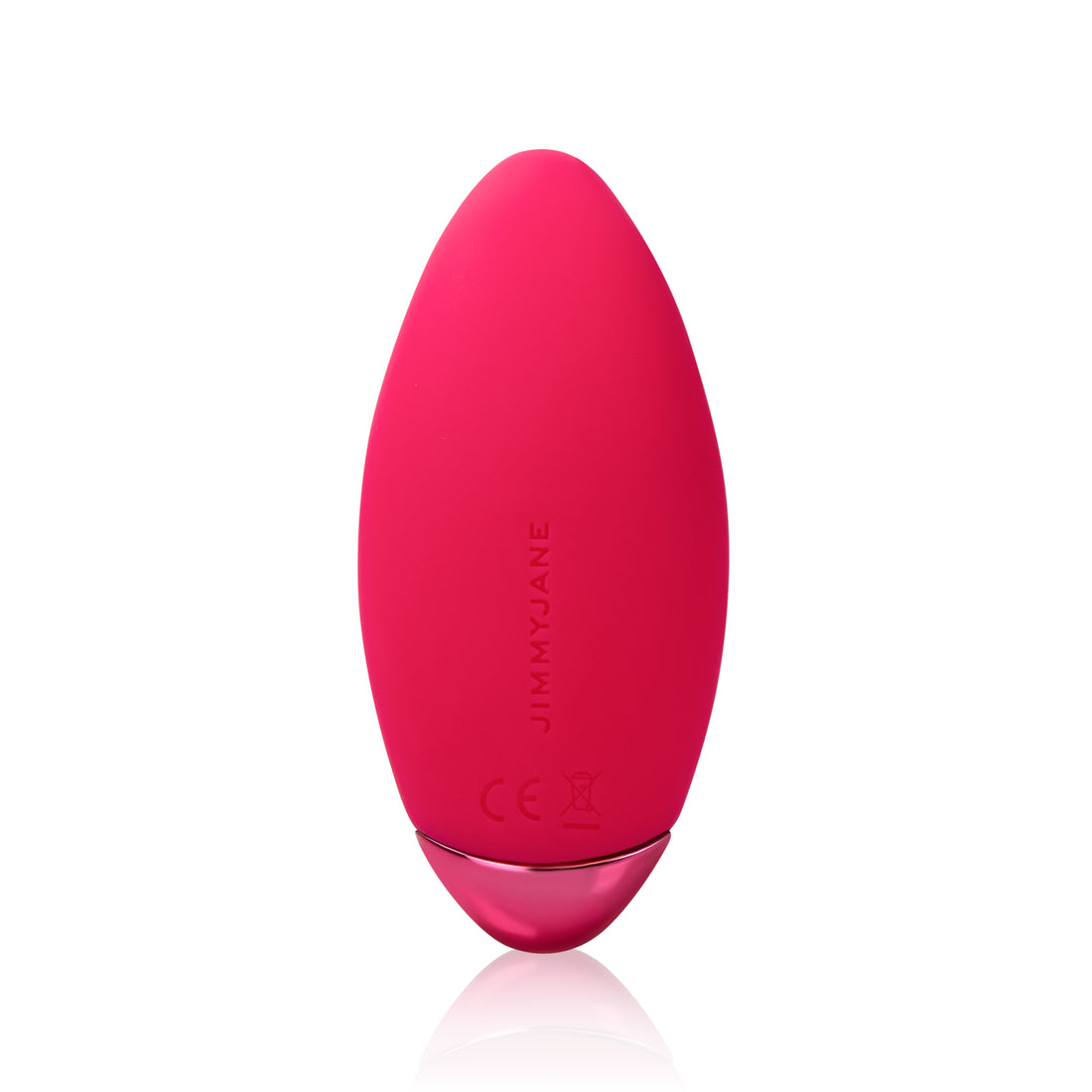 the back of the curved small vibrator Form 3 pink by JimmyJane #pink