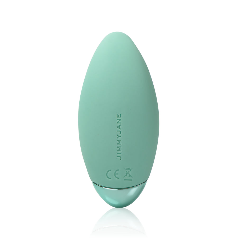 The back of the curved small vibrator Form 3 green or teal by JimmyJane #green