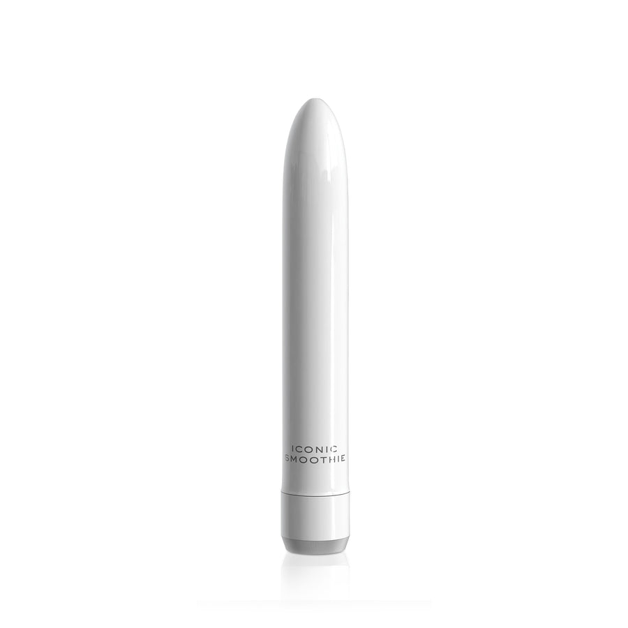 Front-facing phthalate-free ABS plastic vaginal and clitoral vibrator white