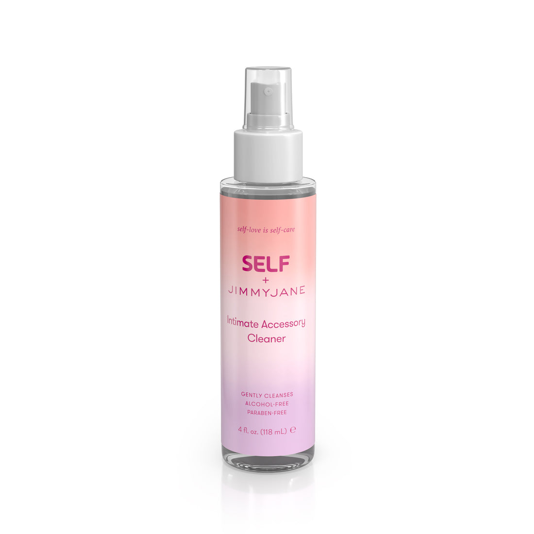 Self + Jimmyjane Intimate Accessory Cleaner 4.0 fl. oz. bottle front view