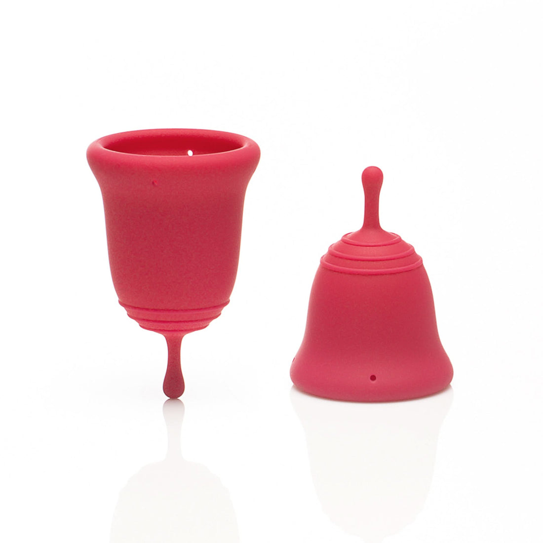 Self + Jimmyjane Menstrual Cup set in burgundy Front facing view