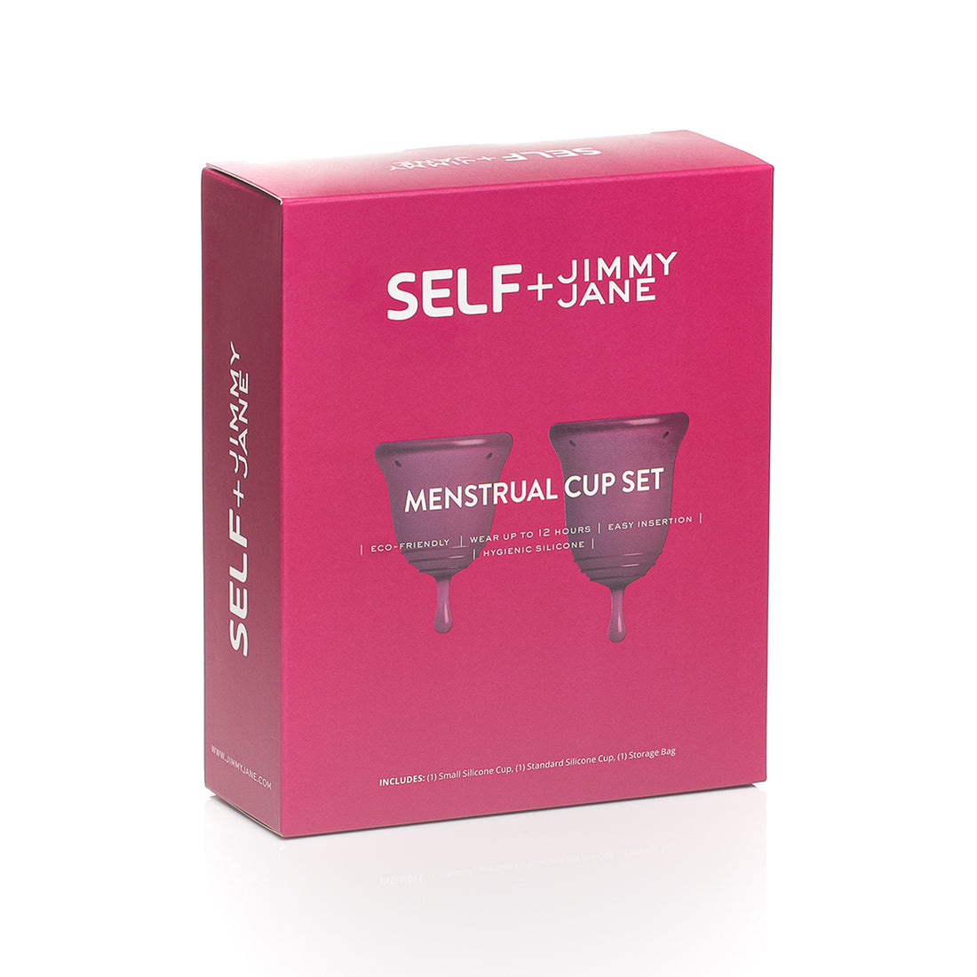 Self + Jimmyjane Menstrual Cup set packaging