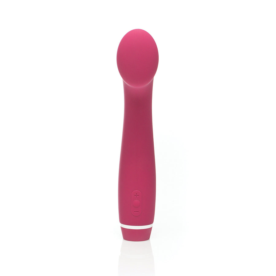 Self + Jimmyjane G-spot massager in burgundy front facing view