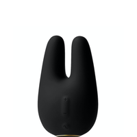 Front facing clitoral vibrator black with gold base
