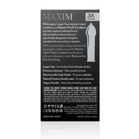 Back of the Maxim Condoms 12 Pack - Tailored Comfort