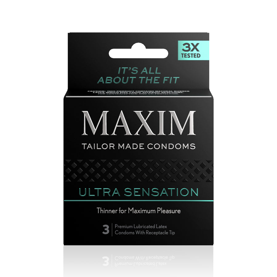 Front of the Maxim Condoms 3 Pack - Thinner Condom